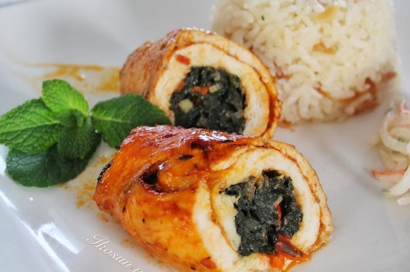 Ispanaklı Tavuk Sarma